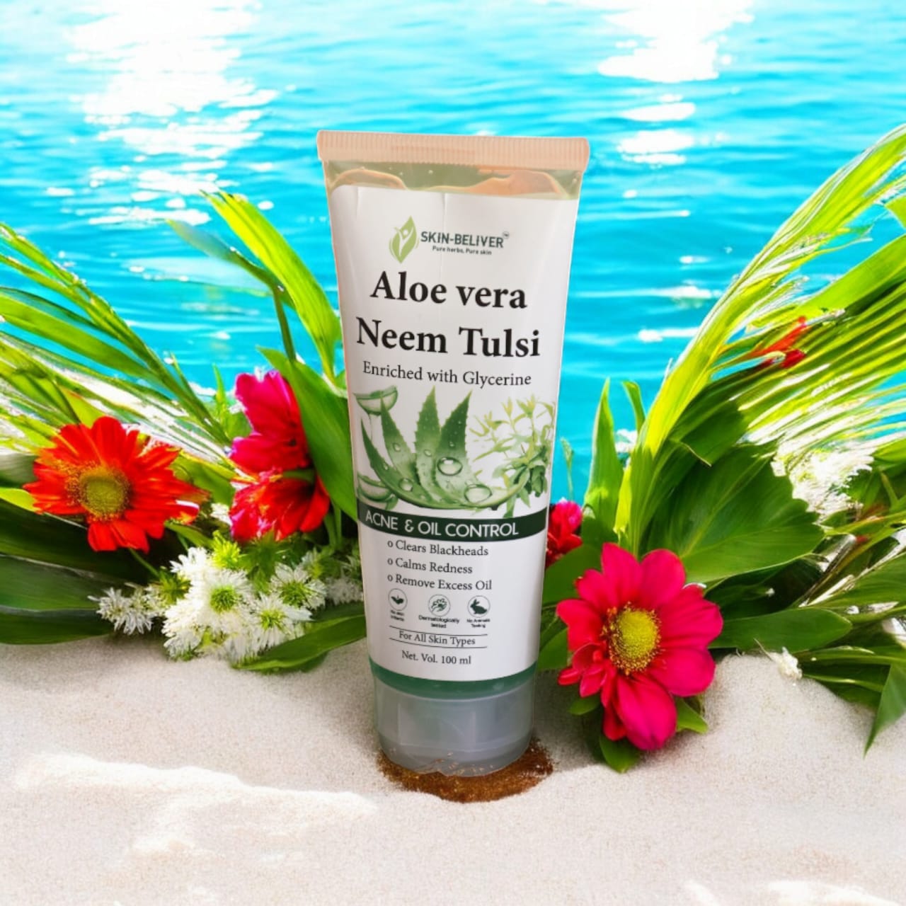 ALOE VERA NEEM TULSI FACE WASH  100ml