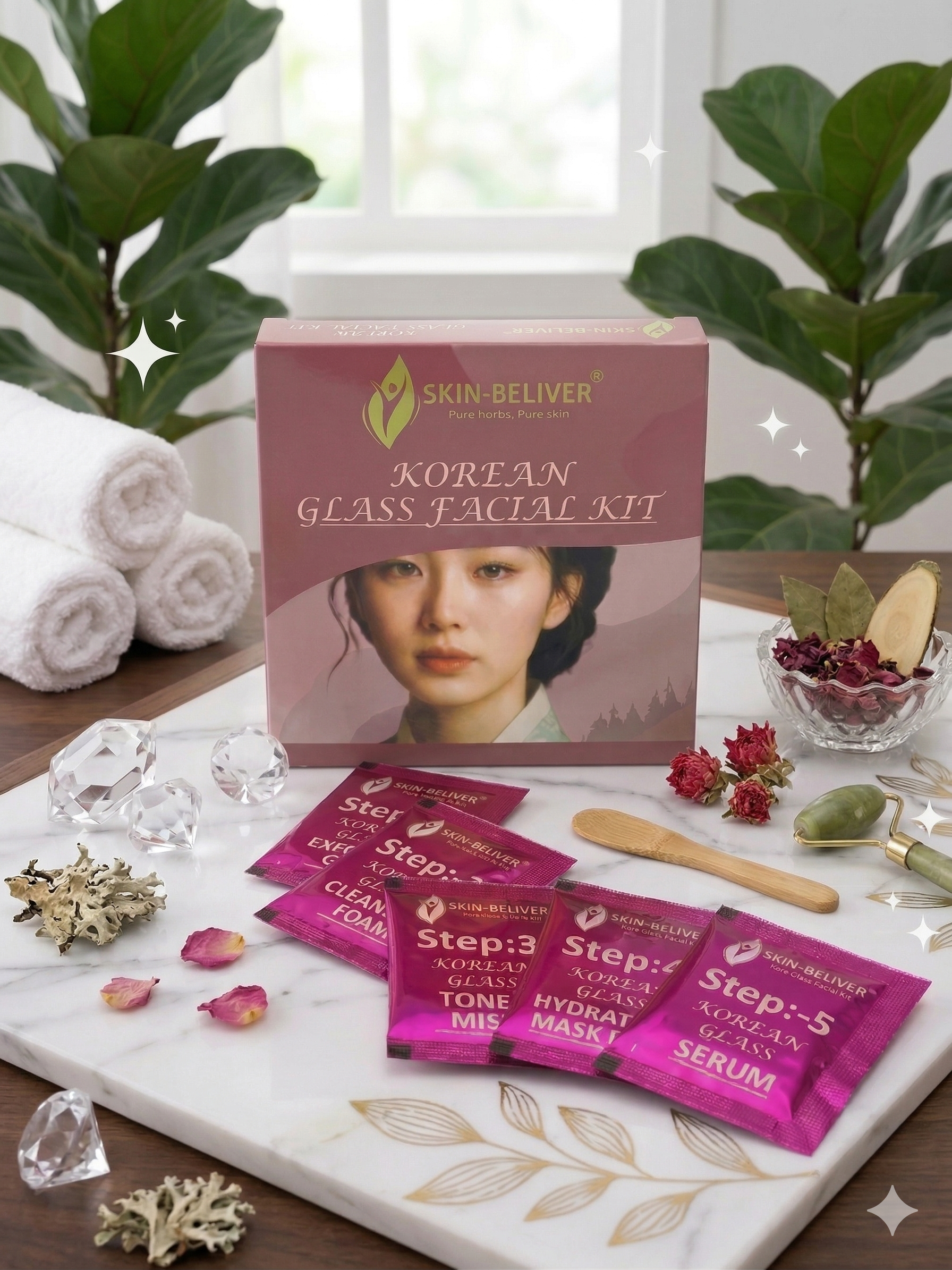 KOREAN GLASS FACIAL KIT