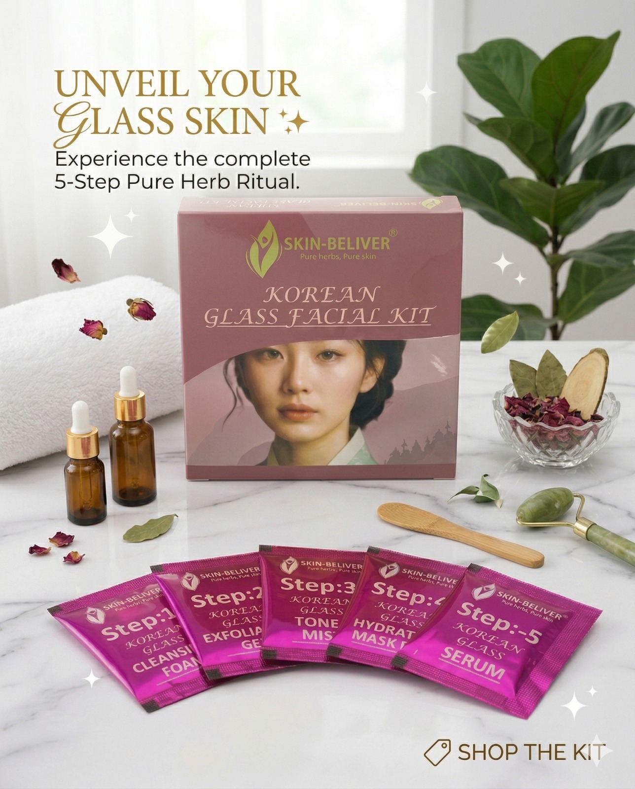 KOREAN GLASS FACIAL KIT